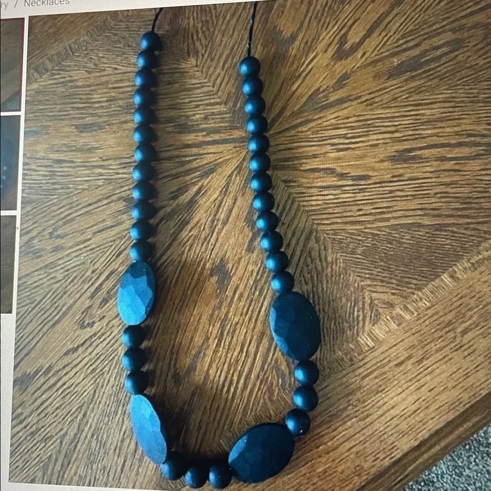 Black Silicone Teething Necklace